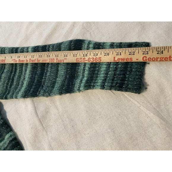 Knox Rose Womens Sweater Size 2XL Boho Green Striped Mock Neck Festival Sweater - Picture 12 of 13